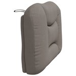 vidaXL Coussin de tête de lit taupe 90 cm tissu
