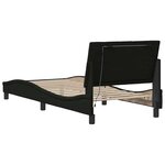 vidaXL Cadre de lit sans matelas noir 80x200 cm tissu