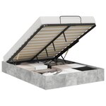 vidaXL Cadre de lit ottoman Gris béton 140 x 200 cm Bois d'ingénierie