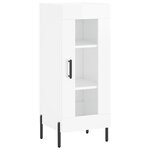 vidaXL Buffet haut Blanc brillant 34 5x34x180 cm Bois d'ingénierie