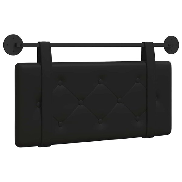 vidaXL Tête de lit suspendue Noir Simili cuir