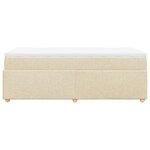 vidaXL Sommier à lattes de lit avec matelas Crème 100x200 cm Tissu