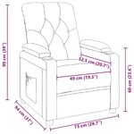vidaXL Fauteuil inclinable Rouge bordeaux Tissu