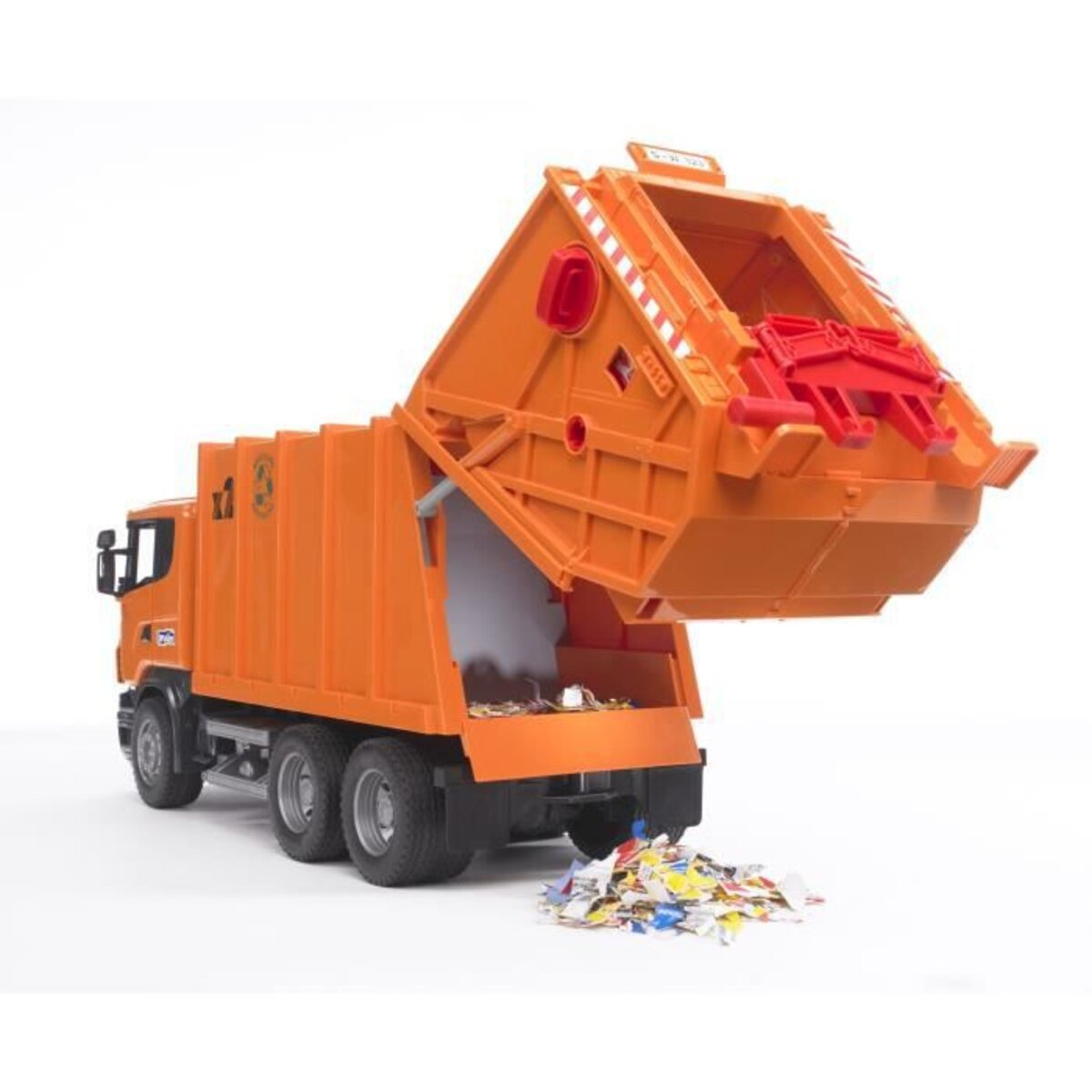 BRUDER - 2812 - Camion poubelle MACK avec 2 poubelles - 69 cms - La Poste