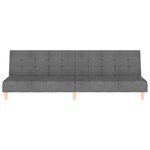 vidaXL Canapé-lit à 2 places gris clair tissu