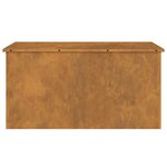 vidaXL Boîte de Rangement Extérieure Rouillé 100 x 50 5 x 50 cm Acier
