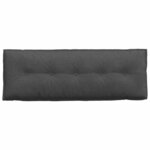vidaXL Coussin de Dos Gris foncé 140 x 50 cm Tissu en velours côtelé