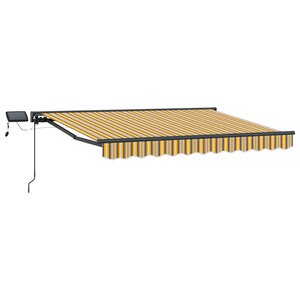 vidaXL Cadre de store manuel avec LEDs 3 5 x 2 5 m