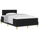 vidaXL Lit à ressorts avec matelas Noir 120 x 200 cm tissu