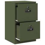 vidaXL Cabinet de Dossier avec tiroir Vert olive 44 x 50 x 106.5 cm