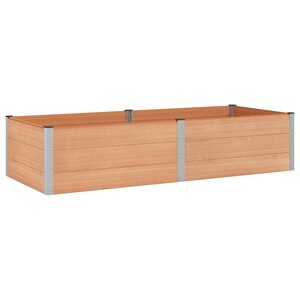 vidaXL Jardinière surélevée Marron 250 x 100 x 54 cm WPC et Aluminium