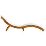 Chaise longue vidaXL avec coussin gris clair en bois d'acacia