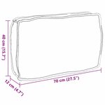 vidaXL Coussin de palette pour dossier beige 70 x 40 x 12 cm  en tissu Oxford