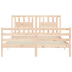 vidaXL Cadre de lit sans matelas 160x200 cm bois massif