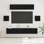 vidaXL Ensemble meuble TV 7 Pièces Chêne noir 80 x 30 x 30 cm