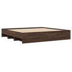 vidaXL Cadre de lit sans matelas chêne marron 180x200 cm