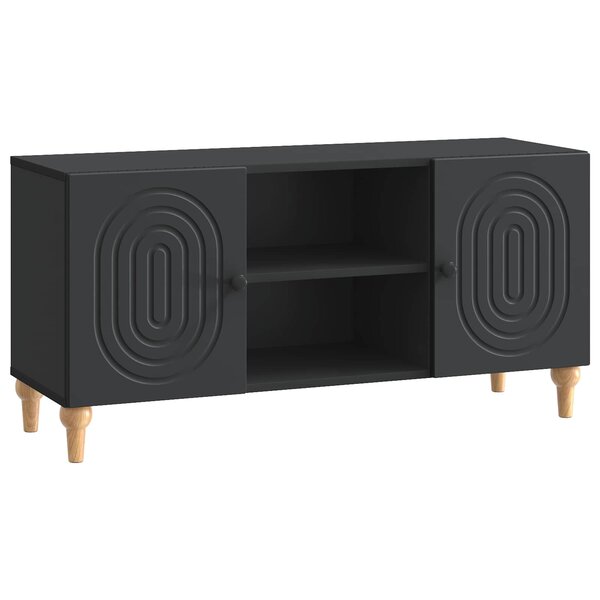 vidaXL Meuble TV Noir 102 x 34 5 x 50 cm Bois d'ingénierie