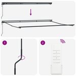 vidaXL Auvent Rétractable Noir 450x300 cm tissu
