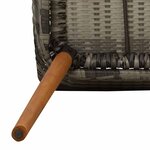 vidaXL Ensemble de salle à manger pour jardin 3 Pièces Gris polyrotin