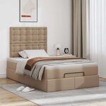 VidaXL Cadre de lit ottoman et matelas cappuccino 120x200cm similicuir