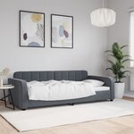 vidaXL Lit de repos gris foncé 90x190 cm velours