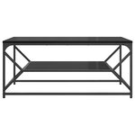 vidaXL Table basse avec étagère Chêne noir 90x50x40 cm Bois composite