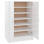 vidaXL Armoire à chaussures Blanc brillant 60x35x92 cm Aggloméré