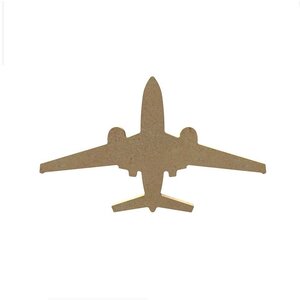 Avion en bois MDF à décorer - 18 x 11 cm