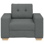vidaXL Fauteuil Gris foncé 60 cm Tissu