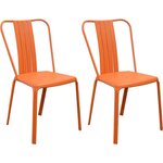 Chaises en aluminium azuro (lot de 2) paprika