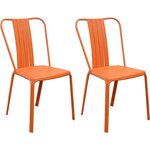 Chaises en aluminium azuro (lot de 2) paprika