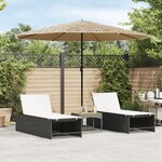 vidaXL Parasol de jardin avec mât en acier marron 324x324x247 cm
