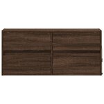 vidaXL Meuble TV mural avec lumières LED chêne marron 100x31x45 cm