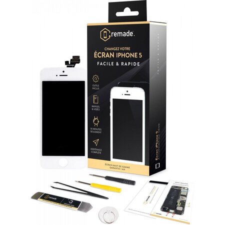 Kit De Réparation Écran Iphone 5 Remade Kscrapiph 5 Wh/r