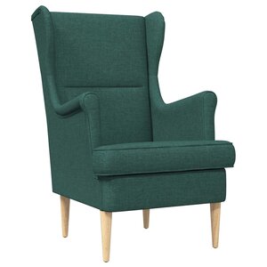 vidaXL fauteuil Vert foncé tissu