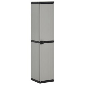vidaXL Armoire de rangement de jardin 3 étagères Gris/noir 34x40x168cm