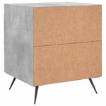 vidaXL Table de chevet gris béton 40x35x47 5 cm bois d’ingénierie