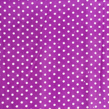 Coupon de tissu en coton Violet pois blanc 55 cm - MegaCrea DIY