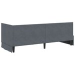 vidaXL Cadre de lit d'angle avec matelas 2 Pièces Gris Velours