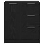 Buffet en chêne noir vidaXL 60x30x70 cm en bois d'ingénierie