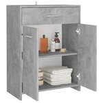 vidaXL Armoire de salle de bain gris béton 60x33x80 cm bois ingénierie