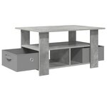 vidaXL Table basse Gris béton 77 x 55 x 42 cm Bois d'ingénierie