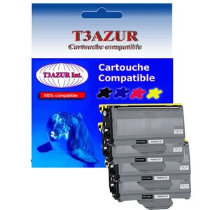 4 Toners compatibles avec Brother TN2120 pour Brother MFC7840, MFC7840W - 2 600 pages - T3AZUR