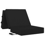 vidaXL Canapé-lit pliable 75 x 63 x 45 cm Noir