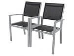 Fauteuil jardin Alu/Textilène "Tropic" - Phoenix - Noir - Lot de 2