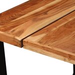 vidaXL Ensemble de bar 7 Pièces Bois d'acacia solide et cuir véritable