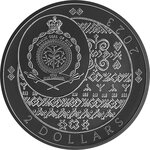Pièce de monnaie en Argent 2 Dollars g 31.1 (1 oz) Millésime 2023 Black Platinum Beasts SLOVAK EAGLE