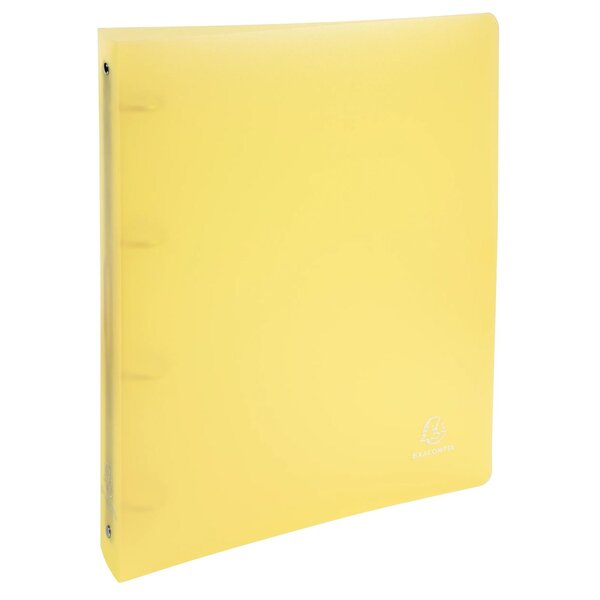 Classeur 4 Anneaux 30 Mm Polypropylène Chromaline Pastel - A4 Maxi - Jaune - X 15 - Exacompta
