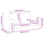 vidaXL Canapé-lit enfants 2 places gris clair peluche douce