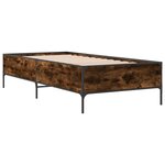 vidaXL Cadre de lit sans matelas chêne fumé 90x190 cm